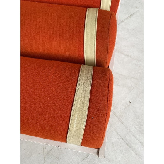 Image 1 of Paire de fauteuils rouges vintage, Italie 1960