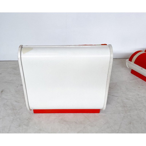 Image 1 of Paire de fauteuils rouges vintage, Italie 1960