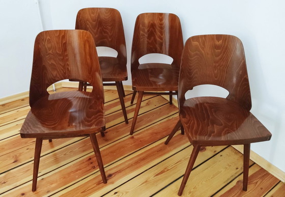 Image 1 of Chaises tchécoslovaques par O. Haerdtl pour Ton, 1960S, ensemble de 4