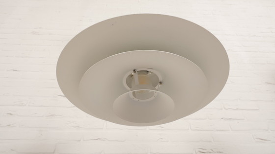 Image 1 of Lampe suspendue vintage | Erik Balslev | 'Radius' | Blanc