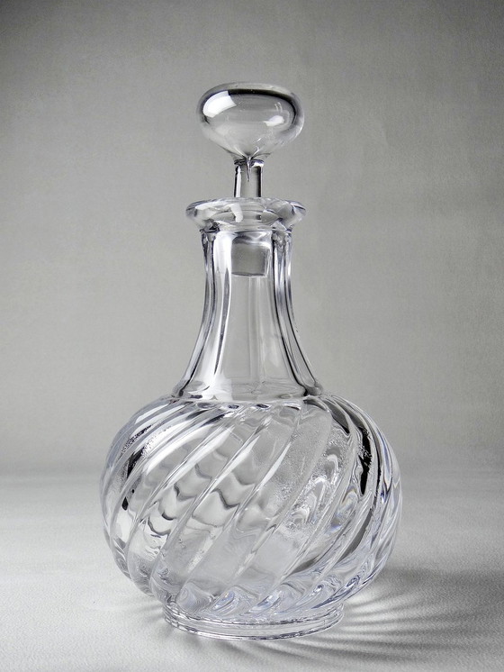 Image 1 of Petite Carafe Cristal De Baccarat Ancienne Modèle Bambou/Tors Xixe Xxe