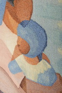 Tapisserie nouée main "Corsage Rose" (N° 4/6) par Robert Four Ateliers