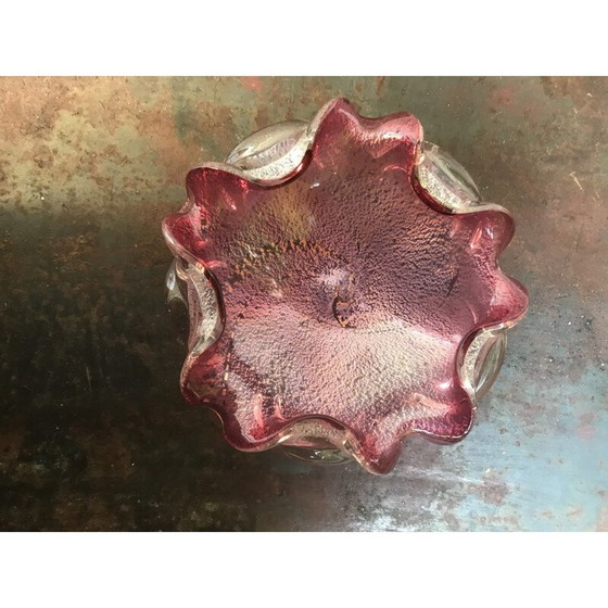 Image 1 of Cendrier vintage en verre rose de Murano, 1970