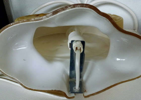 Image 1 of Lampe de table vintage en verre "croissant de lune" pour chambre d'enfant ( ?)