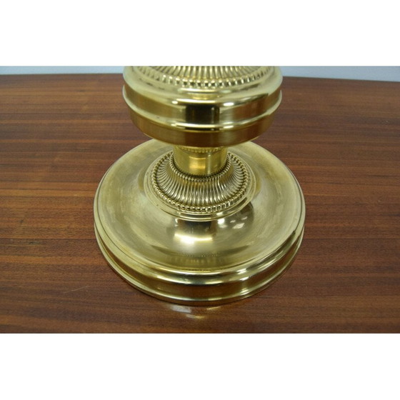 Image 1 of Lampe vintage en verre et laiton par Kamenicky Senov, Tchécoslovaquie 1960