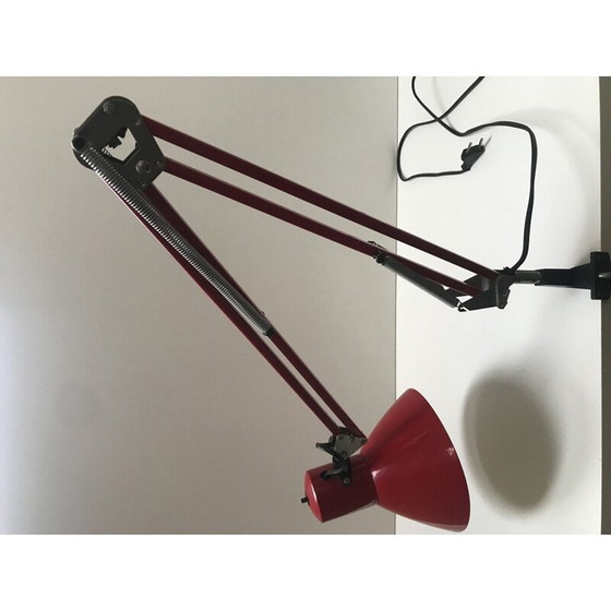 Image 1 of Lampe d'architecte vintage rouge, Rda