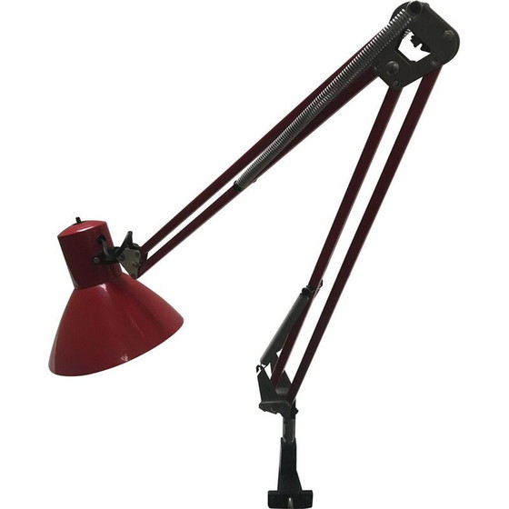 Image 1 of Lampe d'architecte vintage rouge, Rda
