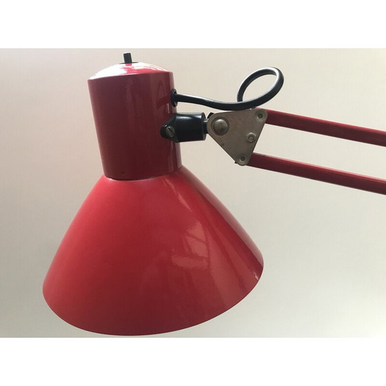 Image 1 of Lampe d'architecte vintage rouge, Rda