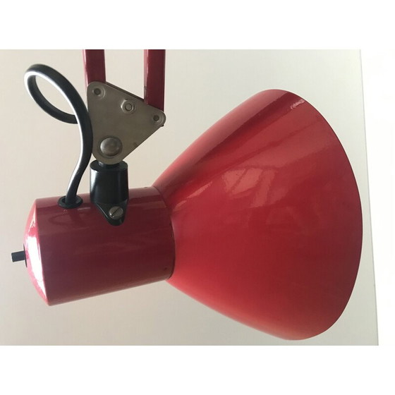 Image 1 of Lampe d'architecte vintage rouge, Rda