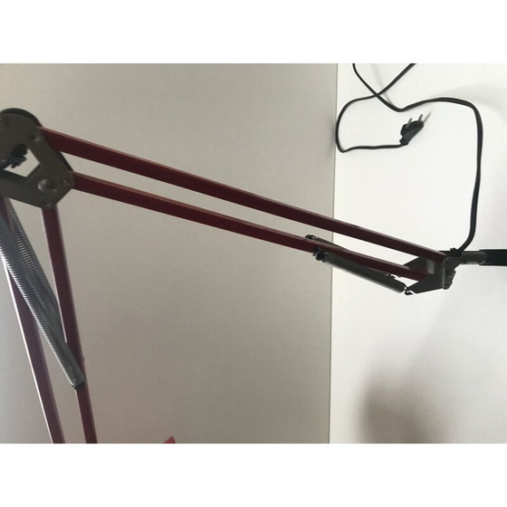 Image 1 of Lampe d'architecte vintage rouge, Rda