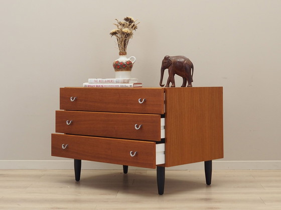 Image 1 of Commode en teck, design scandinave, 1970S, Manufacture : Æjm Møbler