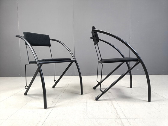 Image 1 of Ensemble de 6 chaises de salle à manger postmodernes, 1980S