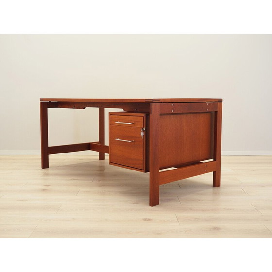 Image 1 of Bureau en acajou, design danois, années 1960, designer : Henning Jensen & Torben Valeur, fabrication : Munch Møbler