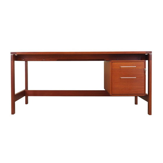 Image 1 of Bureau en acajou, design danois, années 1960, designer : Henning Jensen & Torben Valeur, fabrication : Munch Møbler