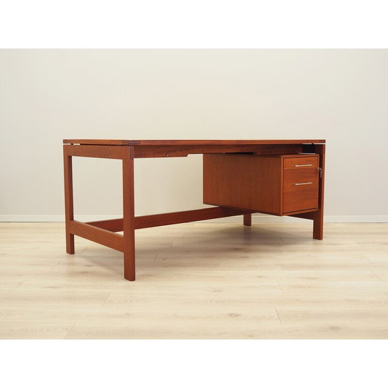 Image 1 of Bureau en acajou, design danois, années 1960, designer : Henning Jensen & Torben Valeur, fabrication : Munch Møbler