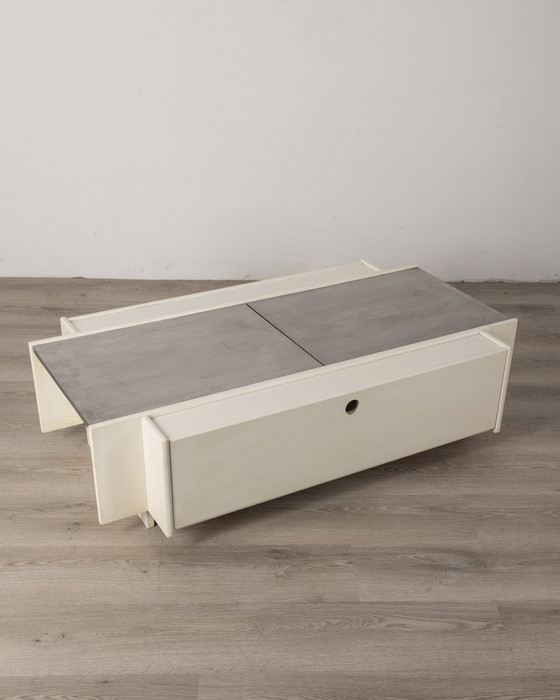 Image 1 of Table de bar vintage en bois et métal chromé de Fiarm, 1960S