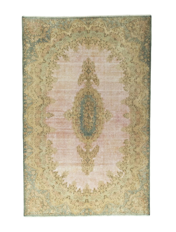 Image 1 of Tapis Vintage Royal noué à la main -284 X 183 cm - Élégance dans des tons pastel doux