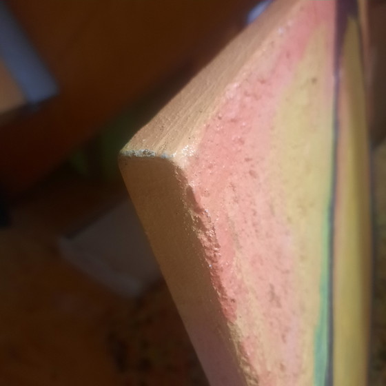 Image 1 of Peinture abstraite colorée sur panneau