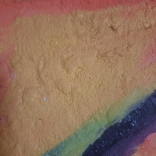 Peinture abstraite colorée sur panneau