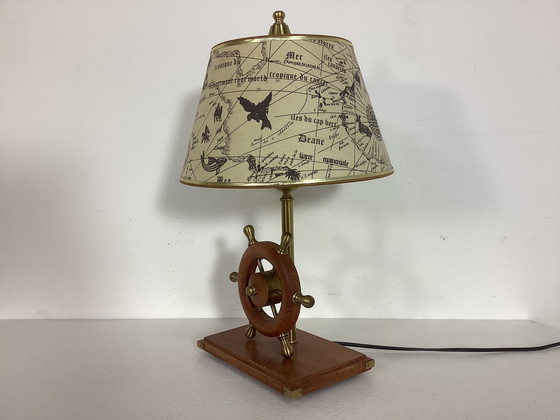 Image 1 of Lampe en teck maritime Eighties Design