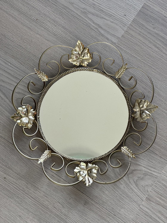 Image 1 of Miroir Vintage 50s Brass French