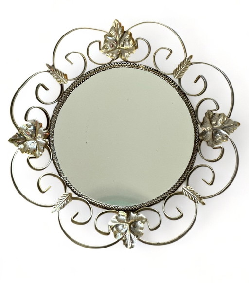 Miroir Vintage 50s Brass French