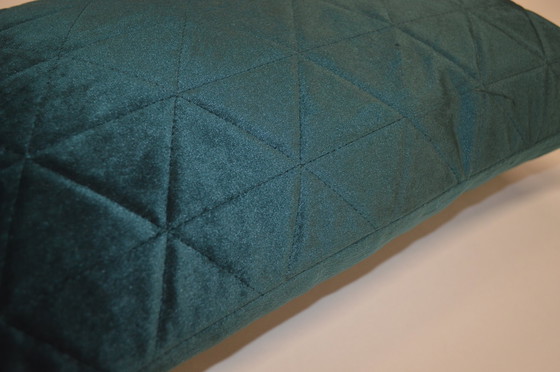 Image 1 of Coussin Velours Bleu