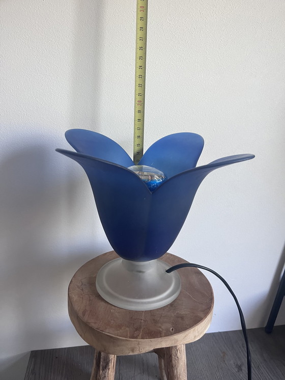 Image 1 of Lampe de table tulipe en verre