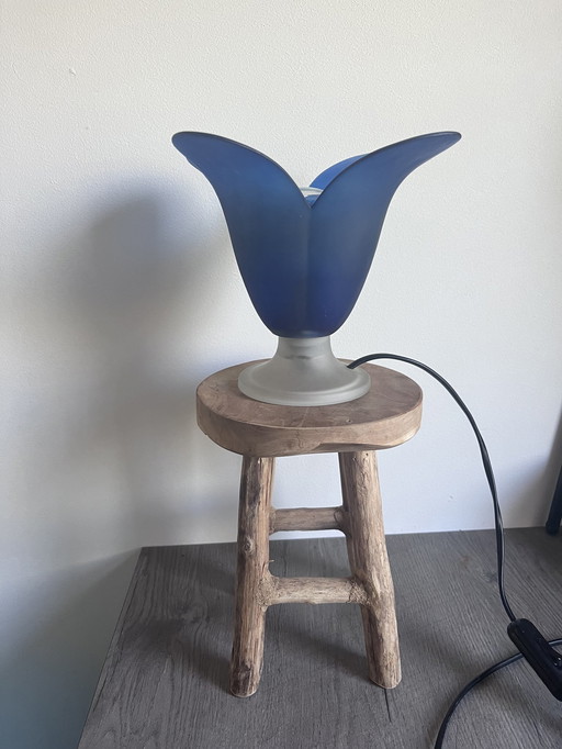 Lampe de table tulipe en verre