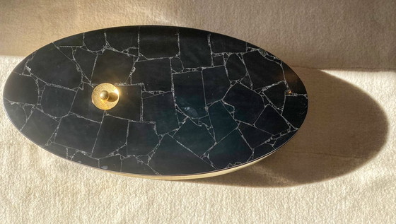 Image 1 of Table à miroir noir