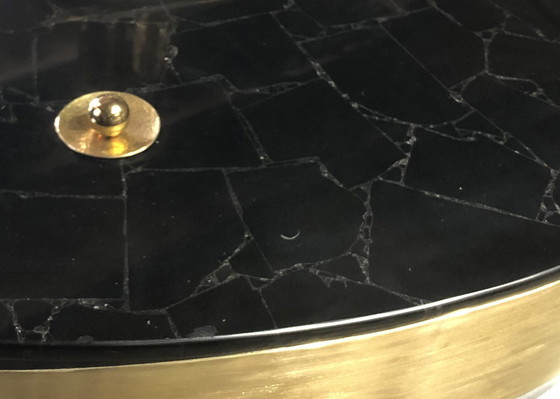 Image 1 of Table à miroir noir