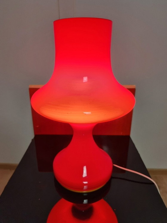 Image 1 of Lampe de table en verre Mid Century par S. Tabera