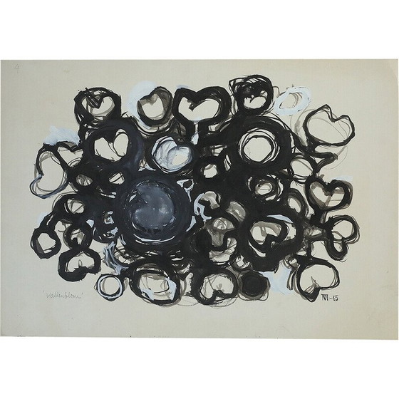 Image 1 of Peinture vintage d'Ebba Margareta Treutiger, 1965