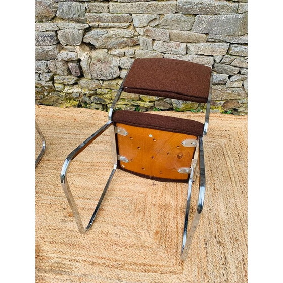 Image 1 of Paire de chaises chromées vintage