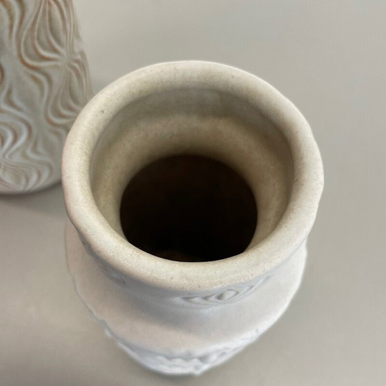 Image 1 of Ensemble de 3 vases vintage en céramique 285 lava pour Scheurich, Allemagne 1970