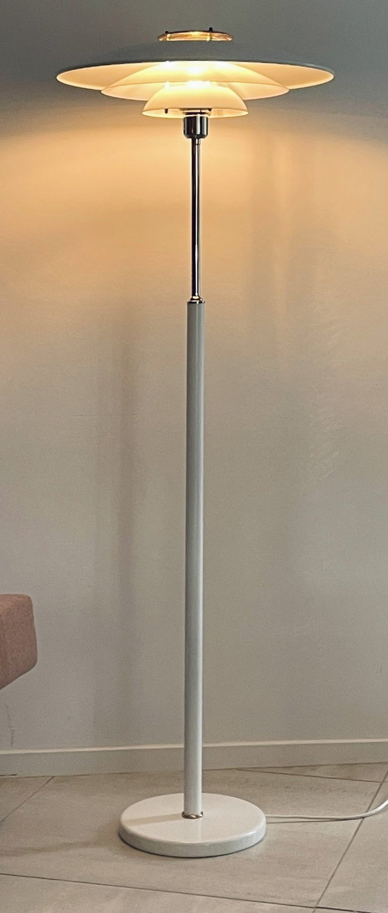 Image 1 of Belid Sweden Large Floor Lamp White Scale Lamp