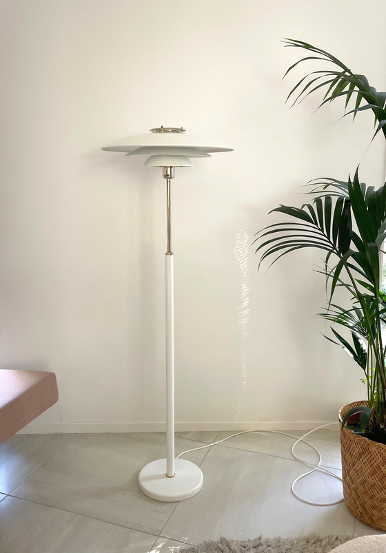 Image 1 of Belid Sweden Large Floor Lamp White Scale Lamp