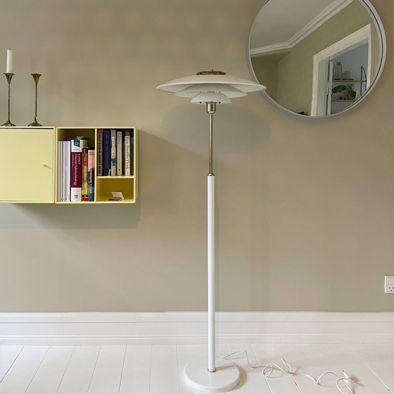 Image 1 of Belid Sweden Large Floor Lamp White Scale Lamp