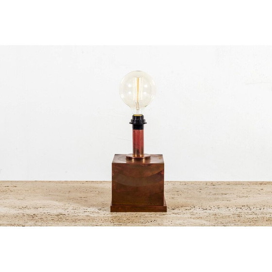 Image 1 of Lampe de table vintage danoise en cuivre