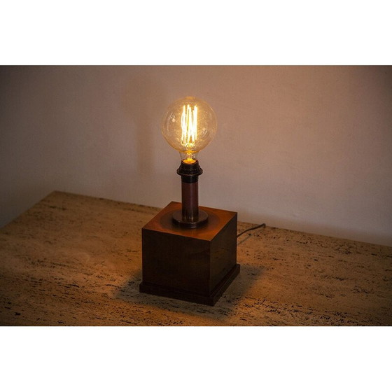 Image 1 of Lampe de table vintage danoise en cuivre