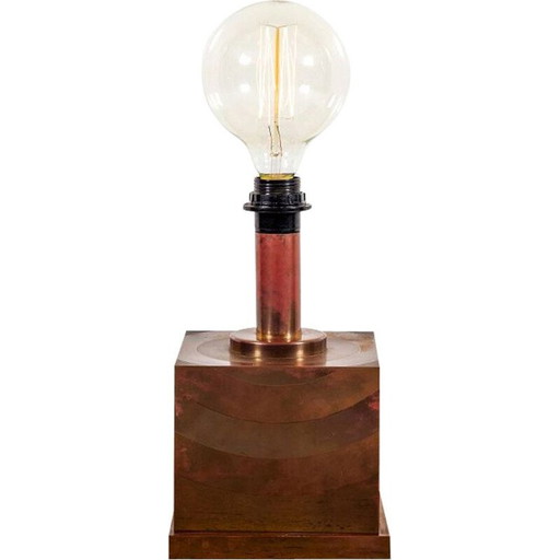 Lampe de table vintage danoise en cuivre