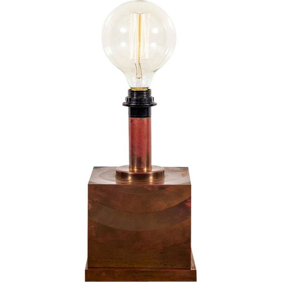 Image 1 of Lampe de table vintage danoise en cuivre