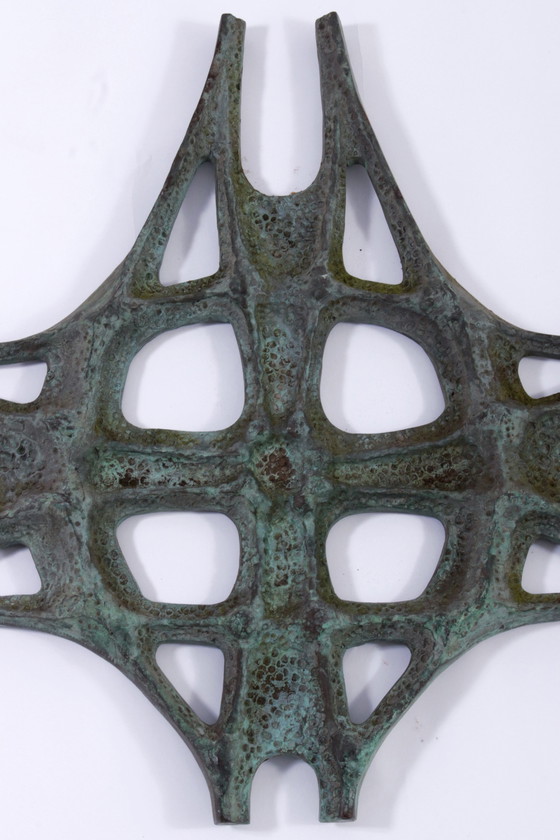 Image 1 of Sculpture murale en bronze de style brutaliste "Timeless Elegance