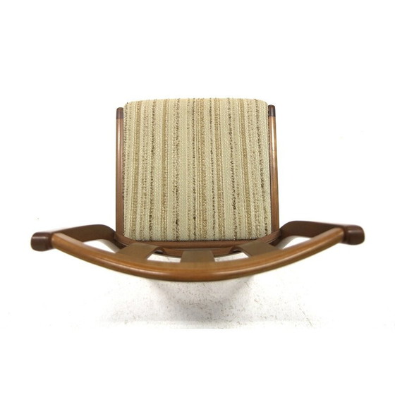 Image 1 of Ensemble de 4 chaises vintage en hêtre et tissu, Suède 1960