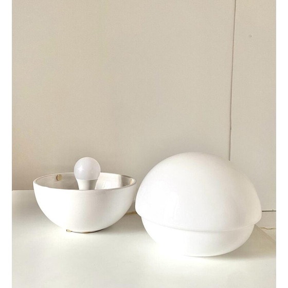 Image 1 of Lampe de table Lampalla vintage en céramique et verre de Murano, Italie 1970