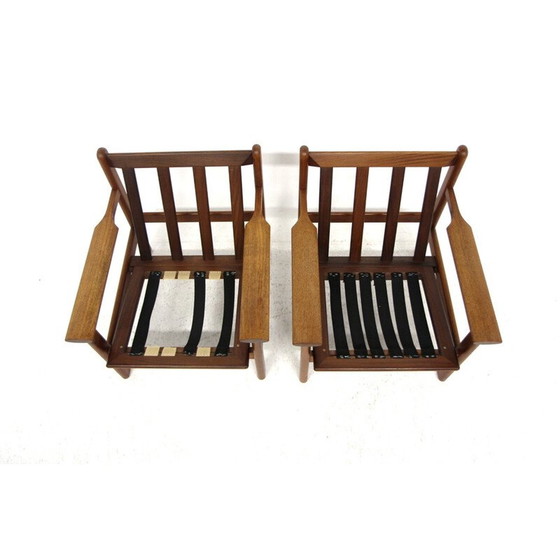 Image 1 of Paire de fauteuils scandinaves vintage en teck par Poul Volther, Suède 1960