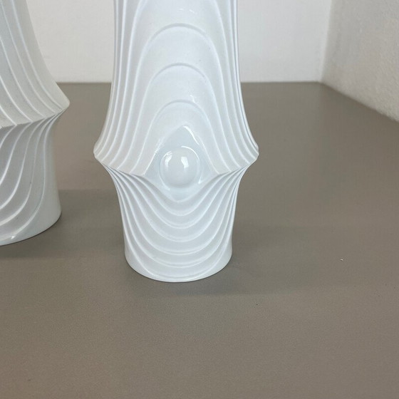 Image 1 of Paire de vases Op Art en porcelaine de Royal Bavaria Kpm, Allemagne, années 1970