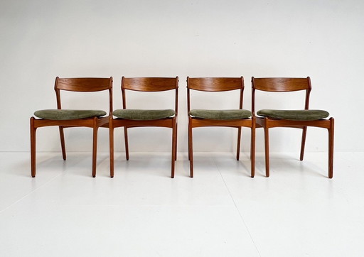 Ensemble de 4 chaises de salle à manger O.D. Møbler, 1960's