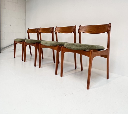 Ensemble de 4 chaises de salle à manger O.D. Møbler, 1960's