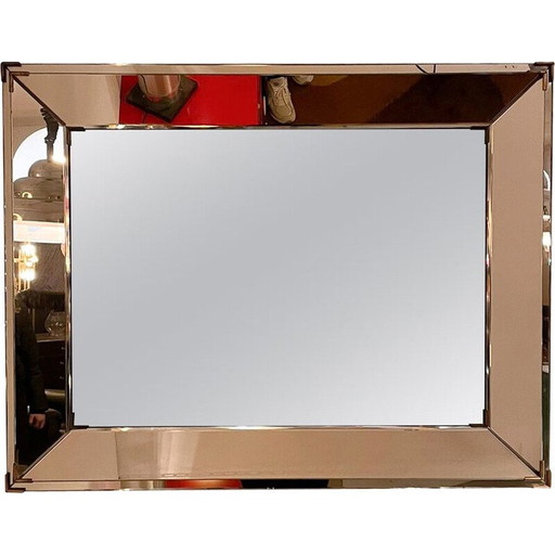 Miroir moderne vintage de Jacques Adnet, 1940